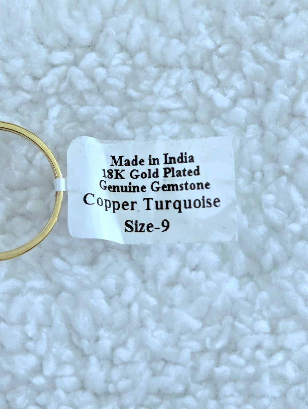 Shivam Misshapened Copper Turquoise Ring💍 - NWT - Picture 9 of 16